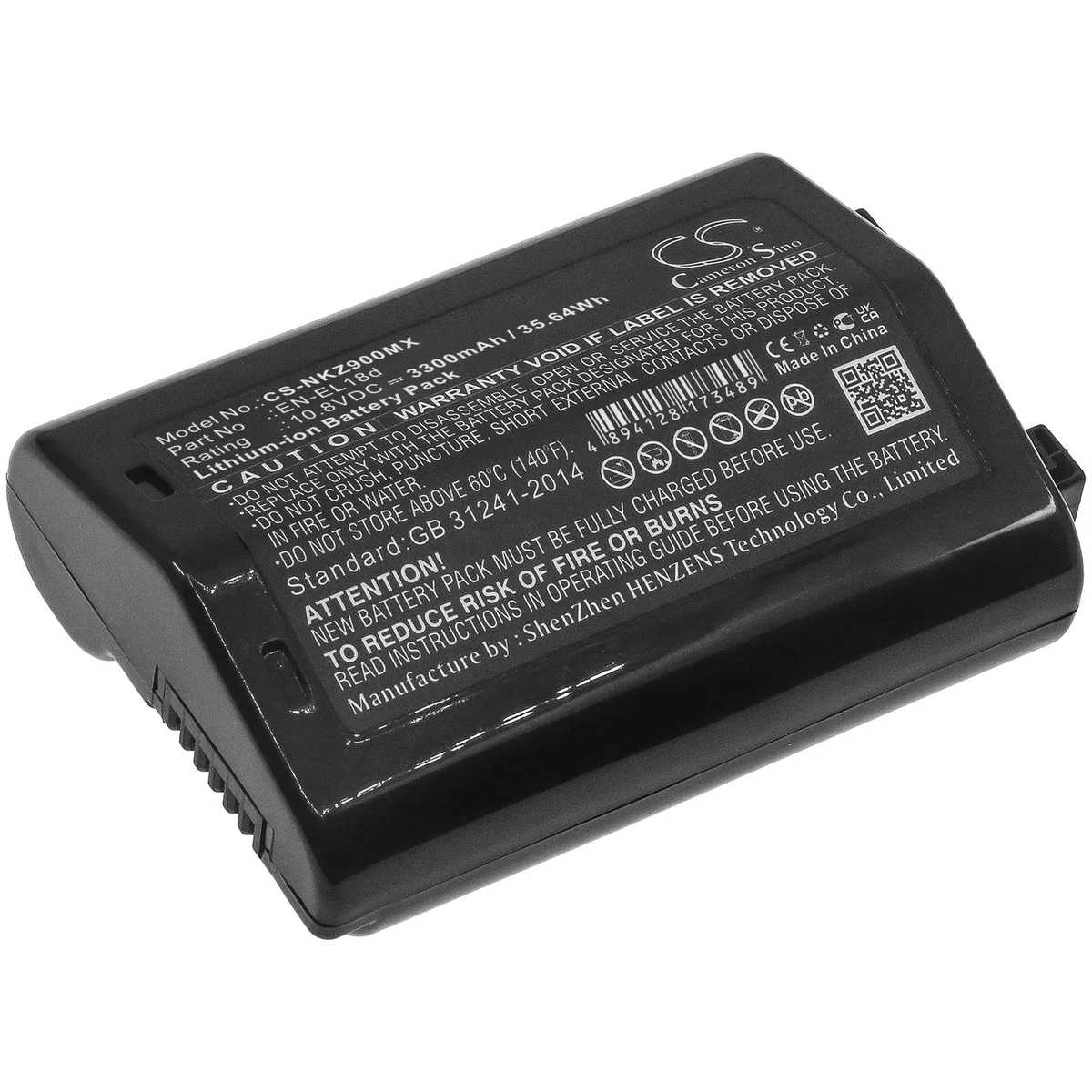 Cameron &amp; Co Cameron &amp; Co DS-CS-NKZ900MX camera battery 10.8V 3300mAh — product photo