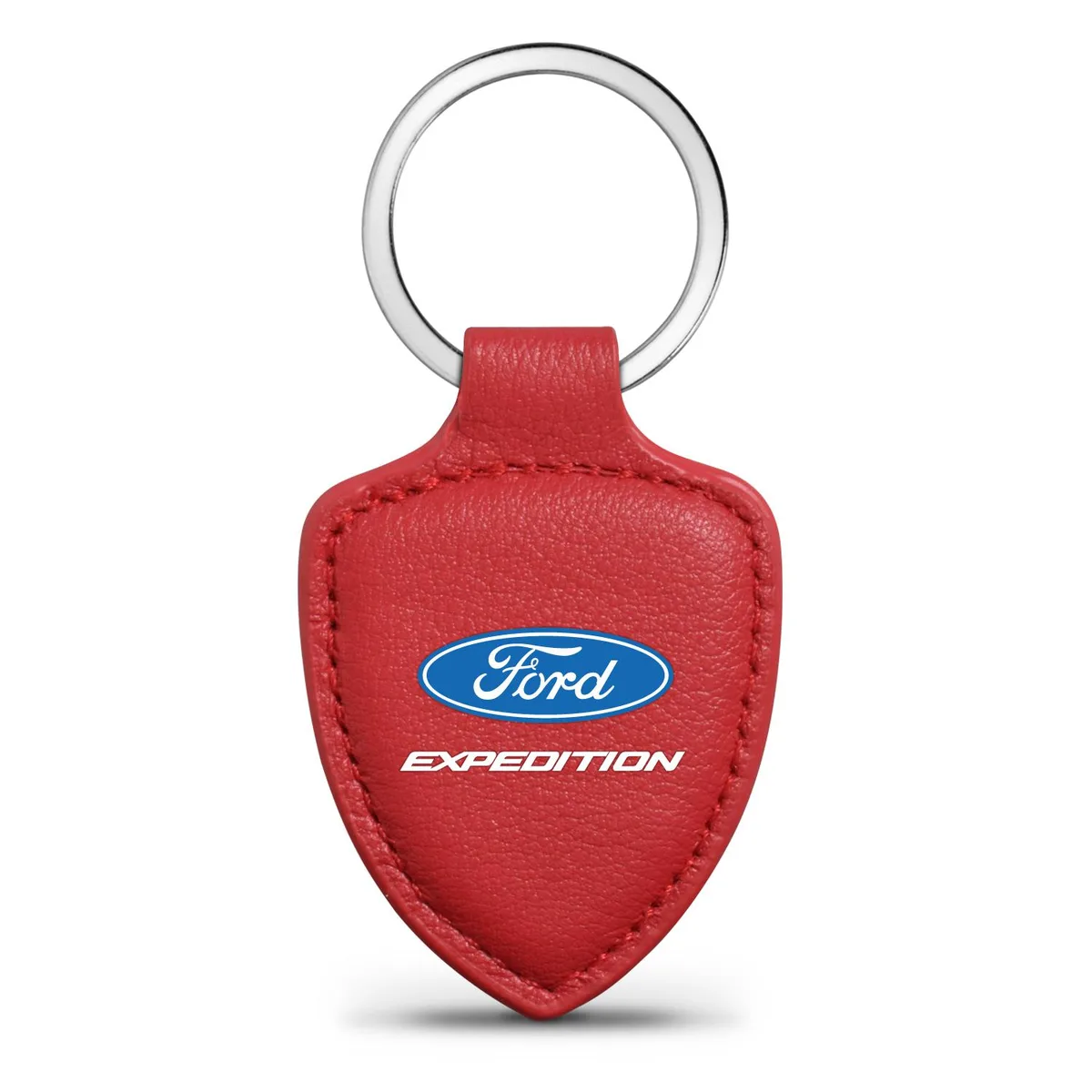 iPick Image, LLC iPick Image, LLC Ford Expedition Red Real Leather Shield-Style Key Chain — product photo