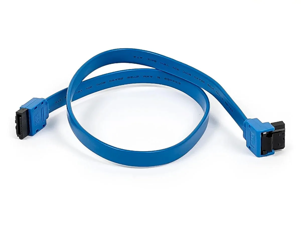 Monoprice Inc. Monoprice 108783 SATA Adapter 1.5 ft Blue 90 to 180 Degree Locking Latch — product photo