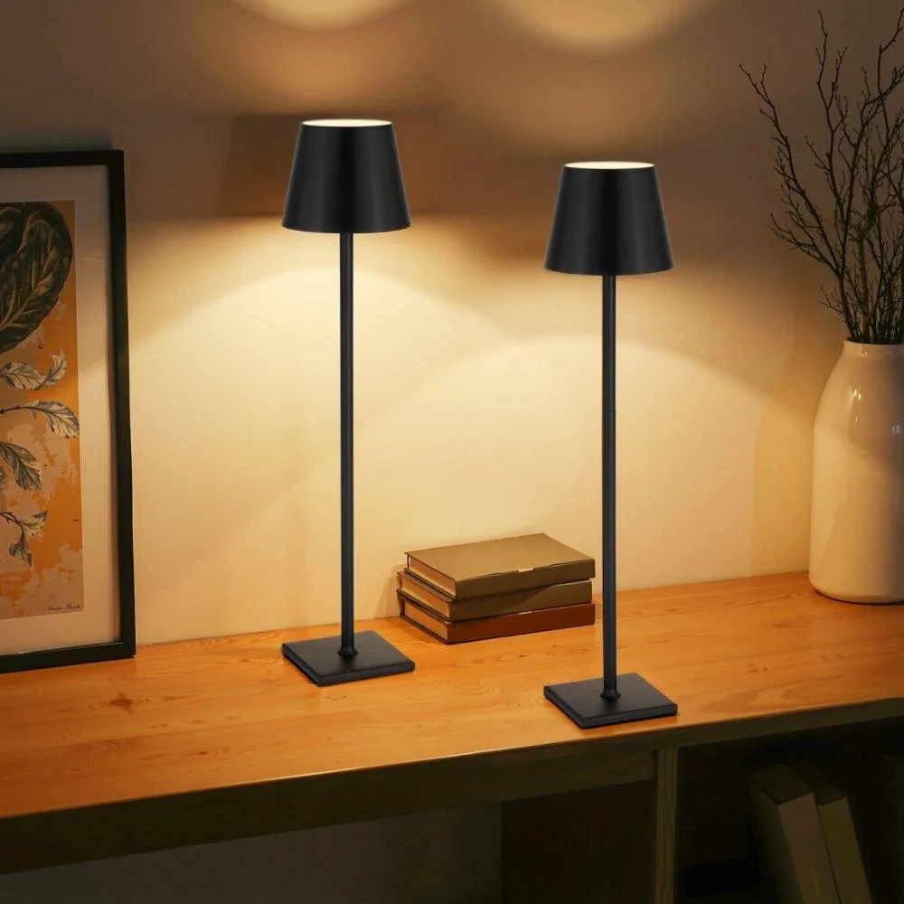 VEVOR VEVOR Cordless Table Lamp 2-Pack 5200mAh 3 Heights Bottle Fit Black — product photo