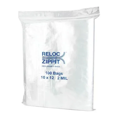 Clear reclosable poly bag 10 by 12 inches pack of 1000