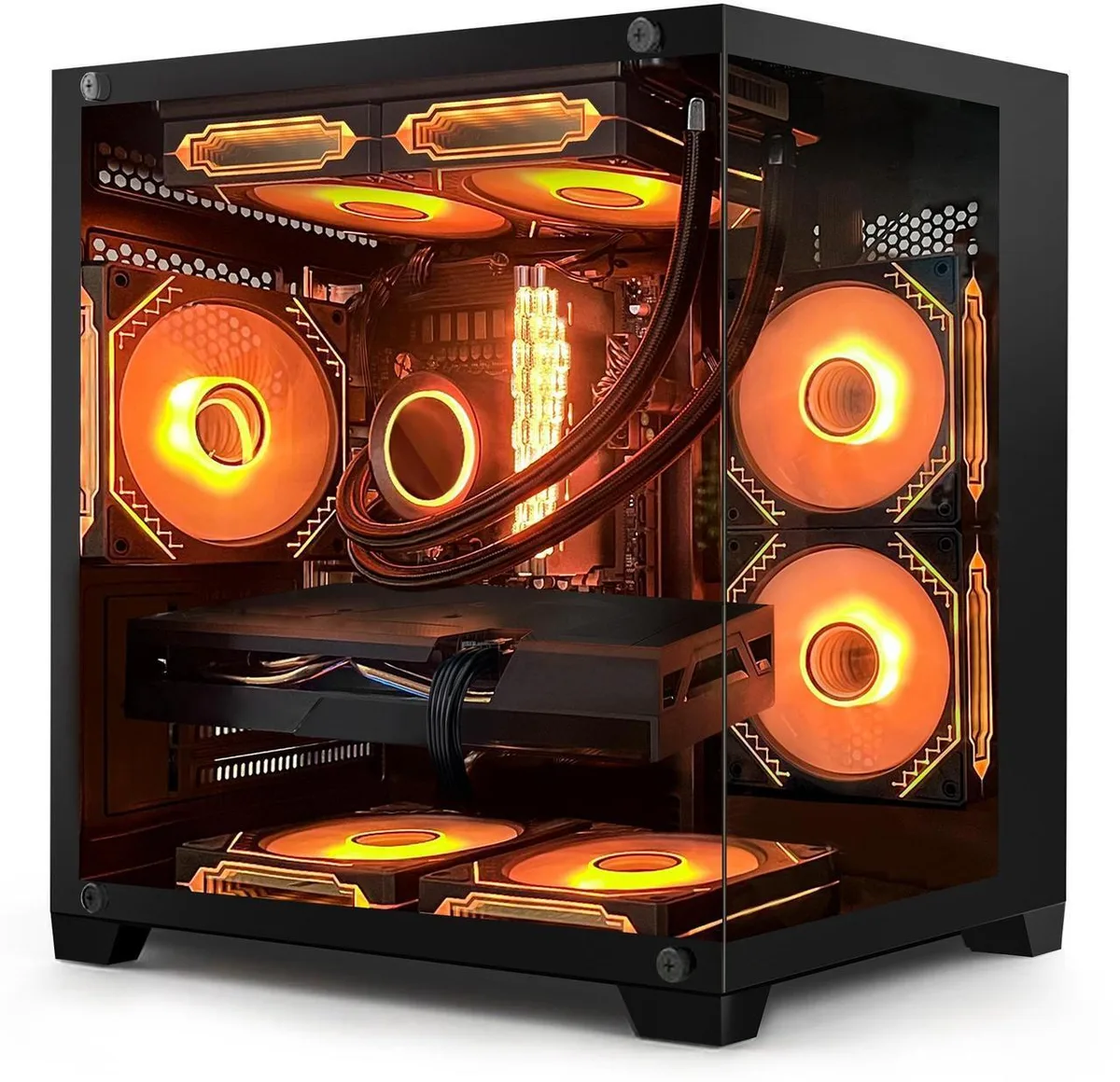 Hoengager Hoengager Gaming PC i5-13400F RTX 5060 32GB DDR4 1TB Liquid Cooling — product photo