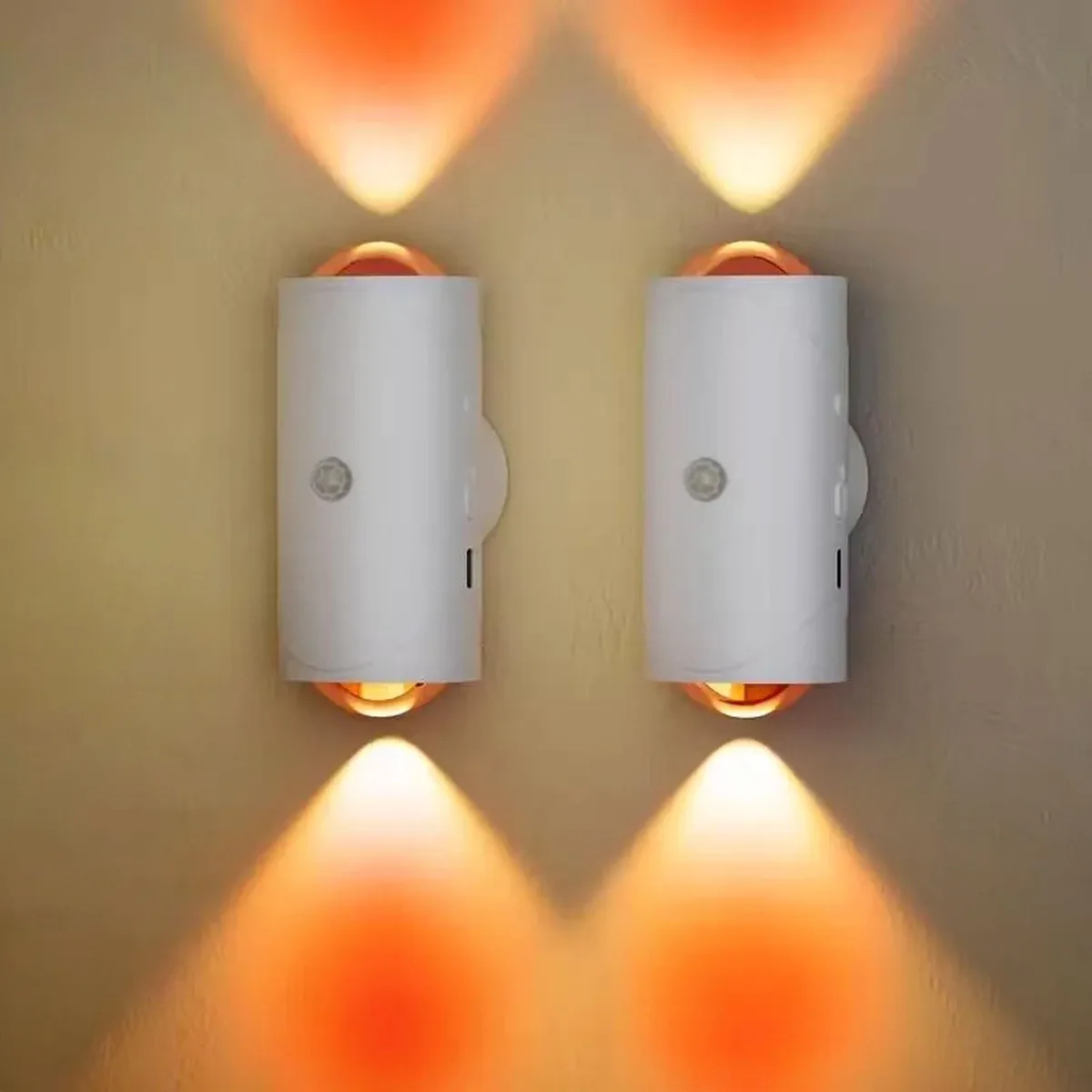  MKent LED Night Light Wall Lamp 4 Pack Under Cabinet Copper — product photo