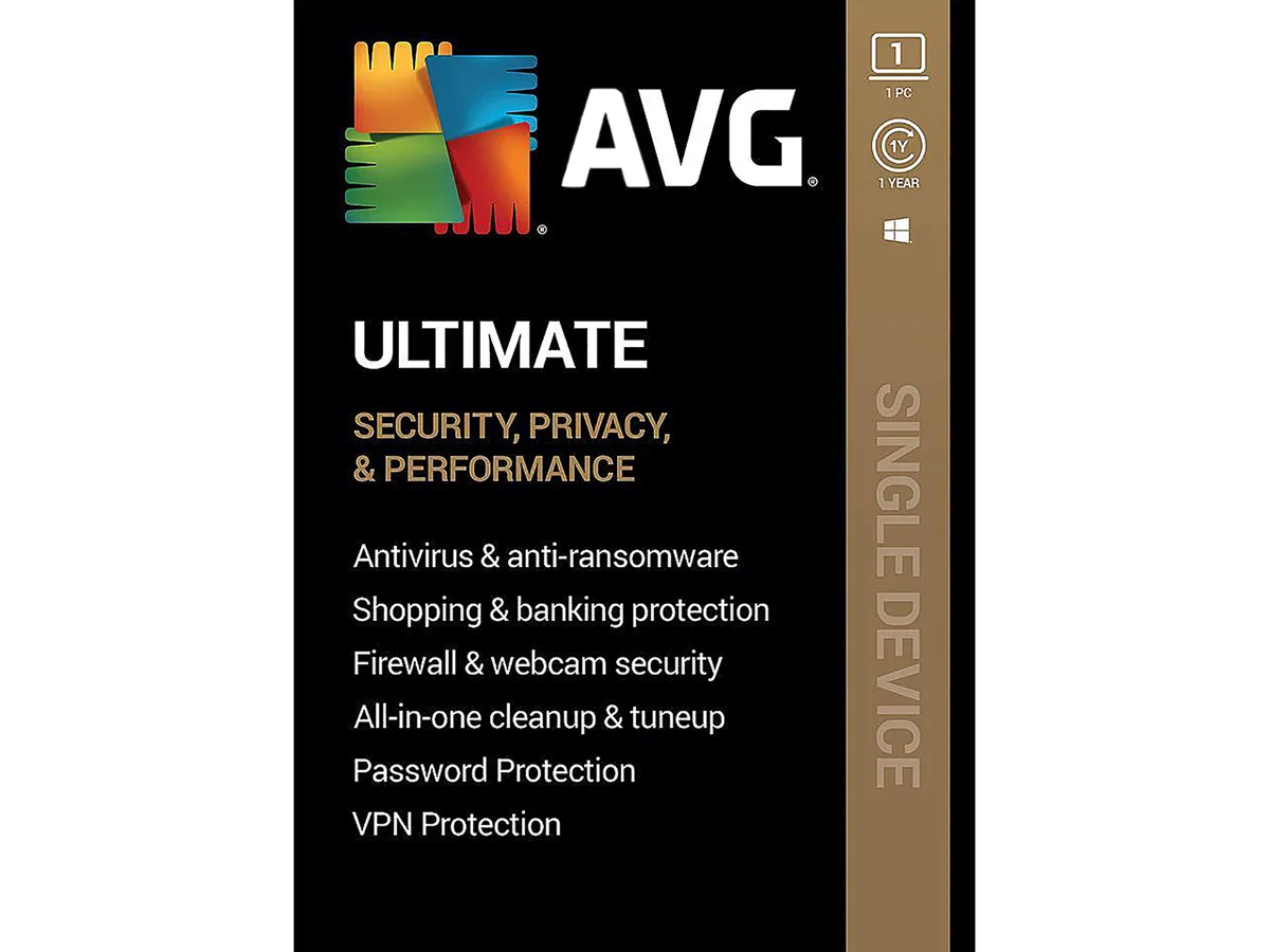 AVG AVG Ultimate 2022 Internet Security 1 Device 1 Year AVG-ULT20T12ENK-01-OEM — product photo