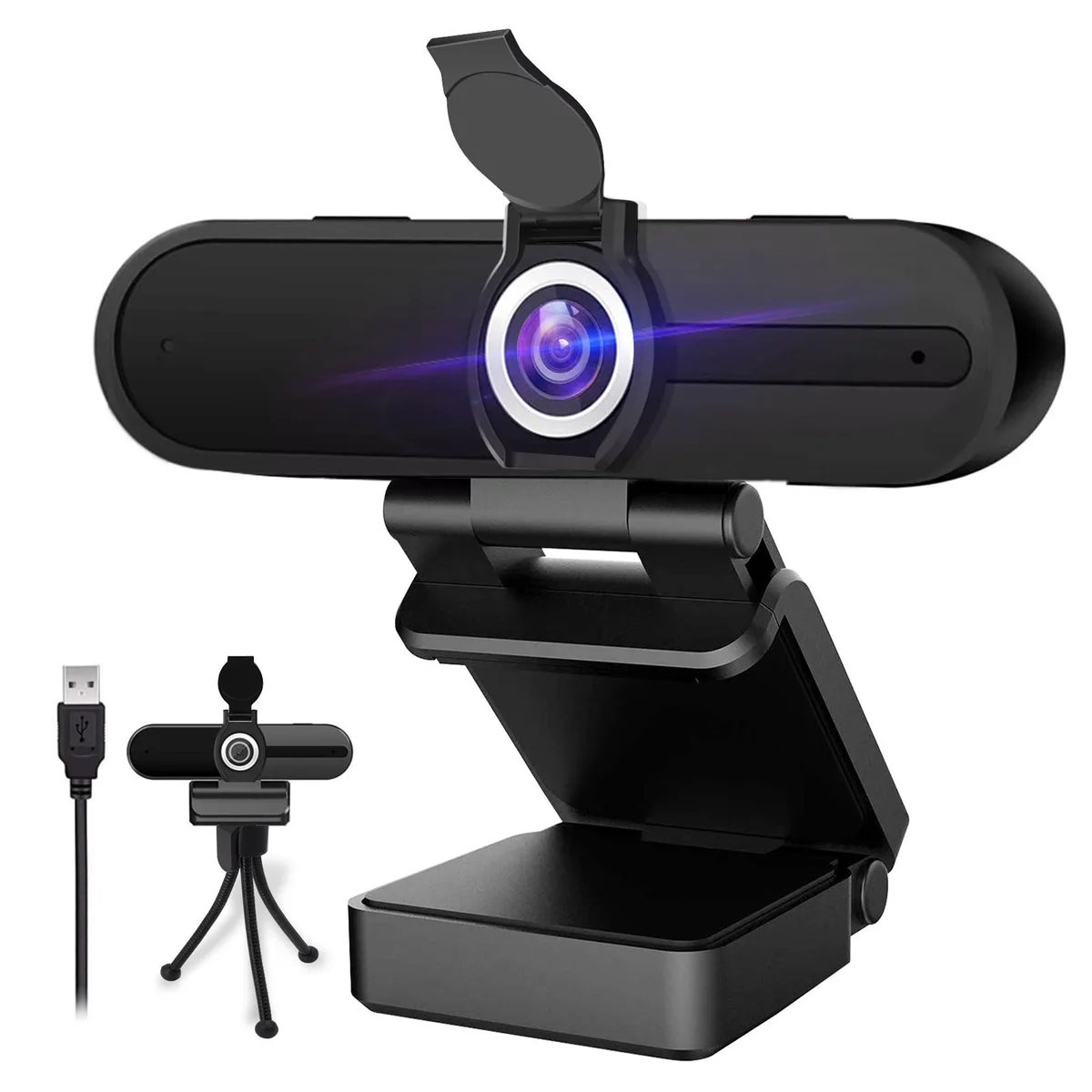 HZQDLN HZQDLN W8A+ 4K 8MP Webcam with Mini Tripod, Privacy Shutter — product photo