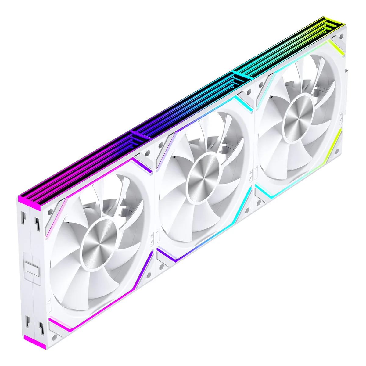 Jungle Leopard Jungle Leopard Interstellar V2 RS 120mm Case Fan Infinity Mirror Module Daisy-Chain ARGB Triple Pack White — product photo