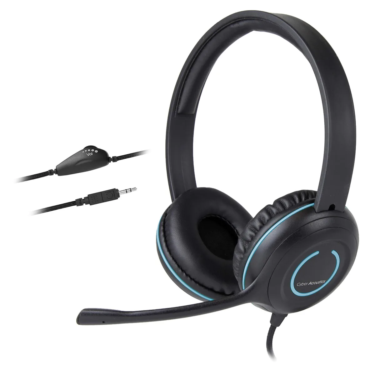 Cyber Acoustics Cyber Acoustics AC-5002 Stereo Headset 3.5mm Combo Plug — product photo