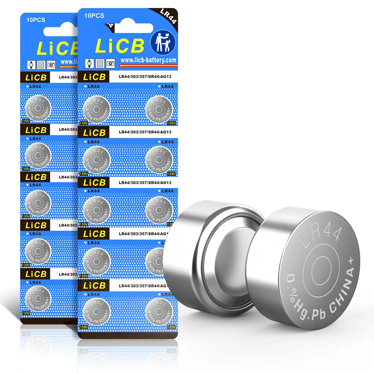 No Sew No Sew LiCB AG13 357 303 20 Pack 1.5V Alkaline Button Cell Batteries — product photo
