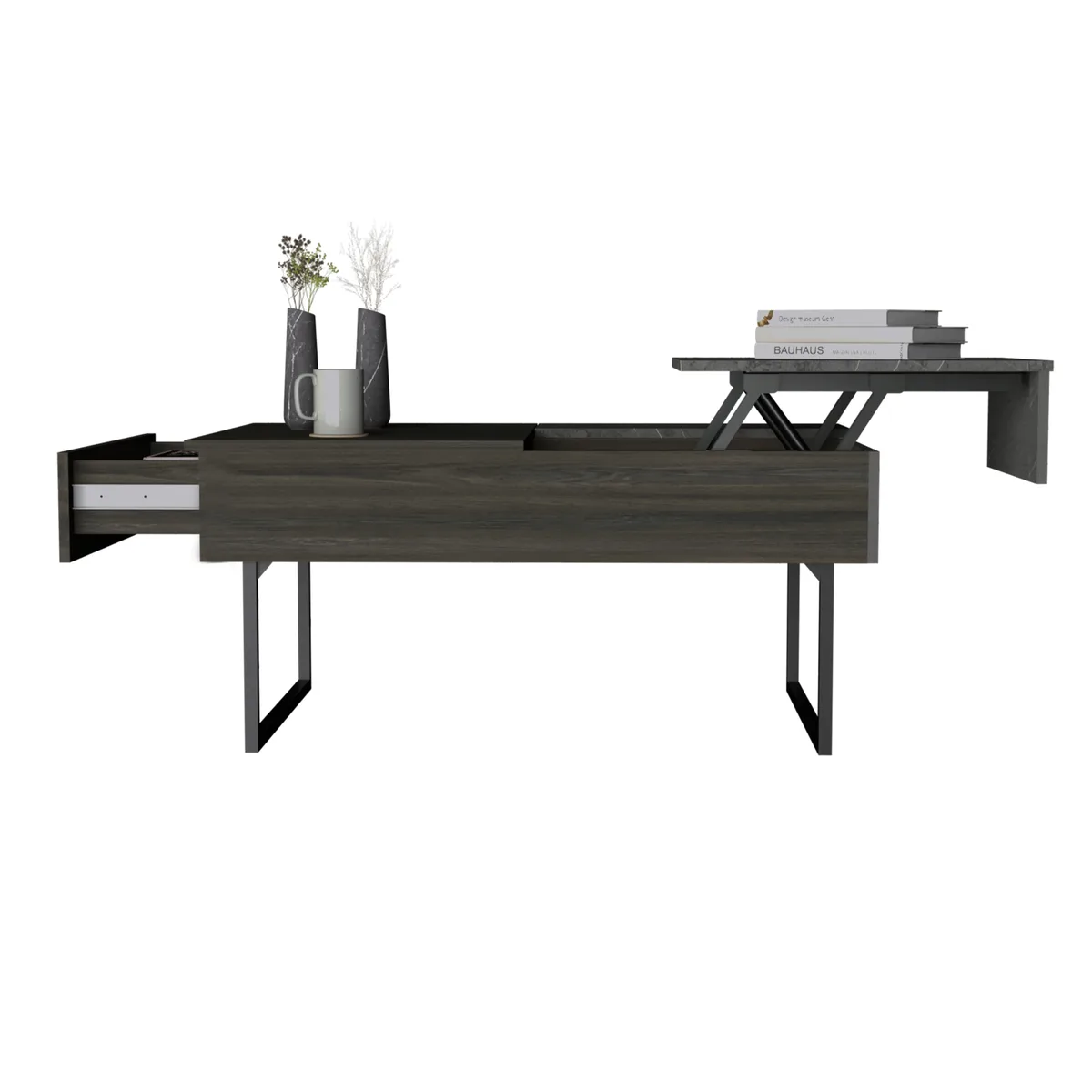 FM FURNITURE FM FURNITURE Georgetown Lift Top Coffee Table Carbon Onix Finish — product photo