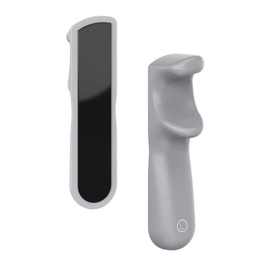 Small silicone tablet bracket with curved grip shape, matte finish, about 8.8 cm long