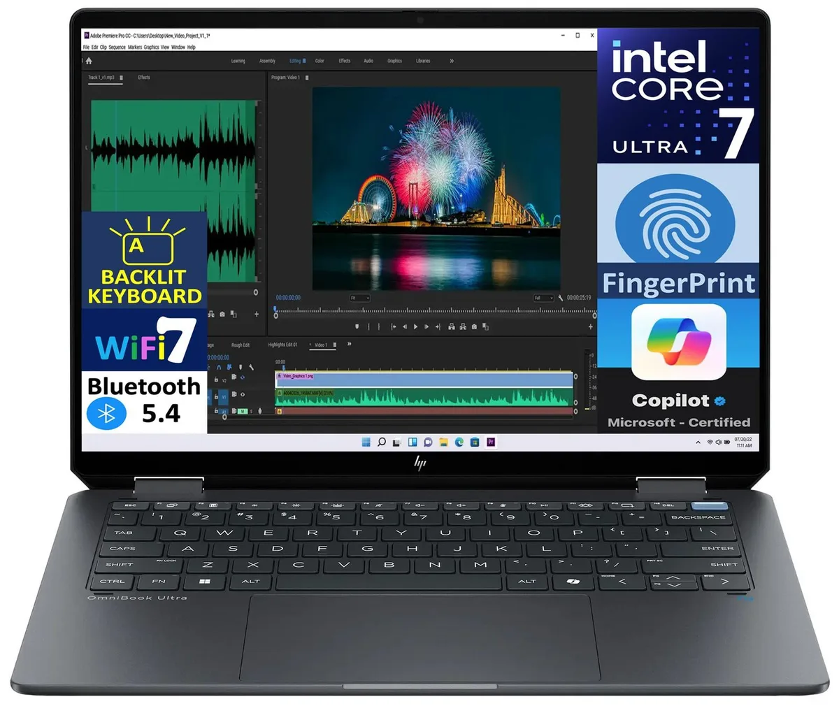 HP HP OmniBook Ultra Flip 14-fh0013dx 2-in-1 laptop — product photo