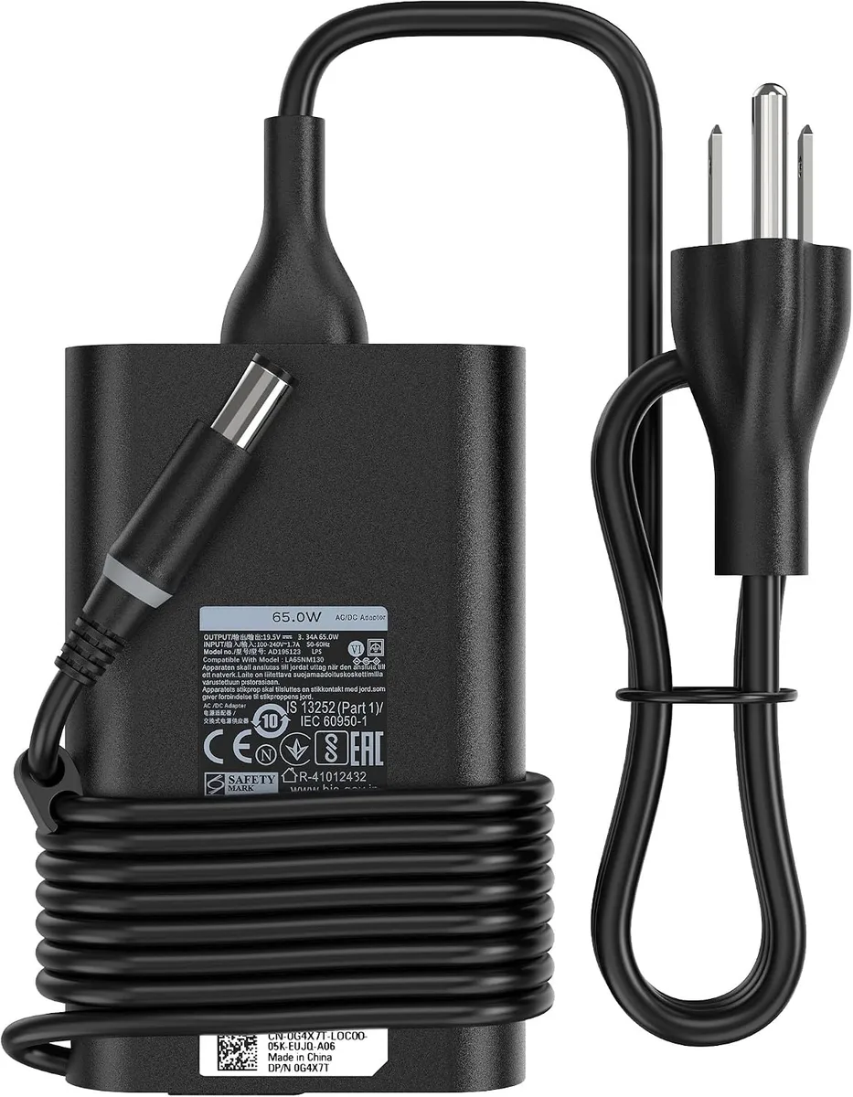 TOPRANK TOPRANK 65W 19.5V 3.34A 7.4mm x 5.0mm big round tip AC adapter — product photo