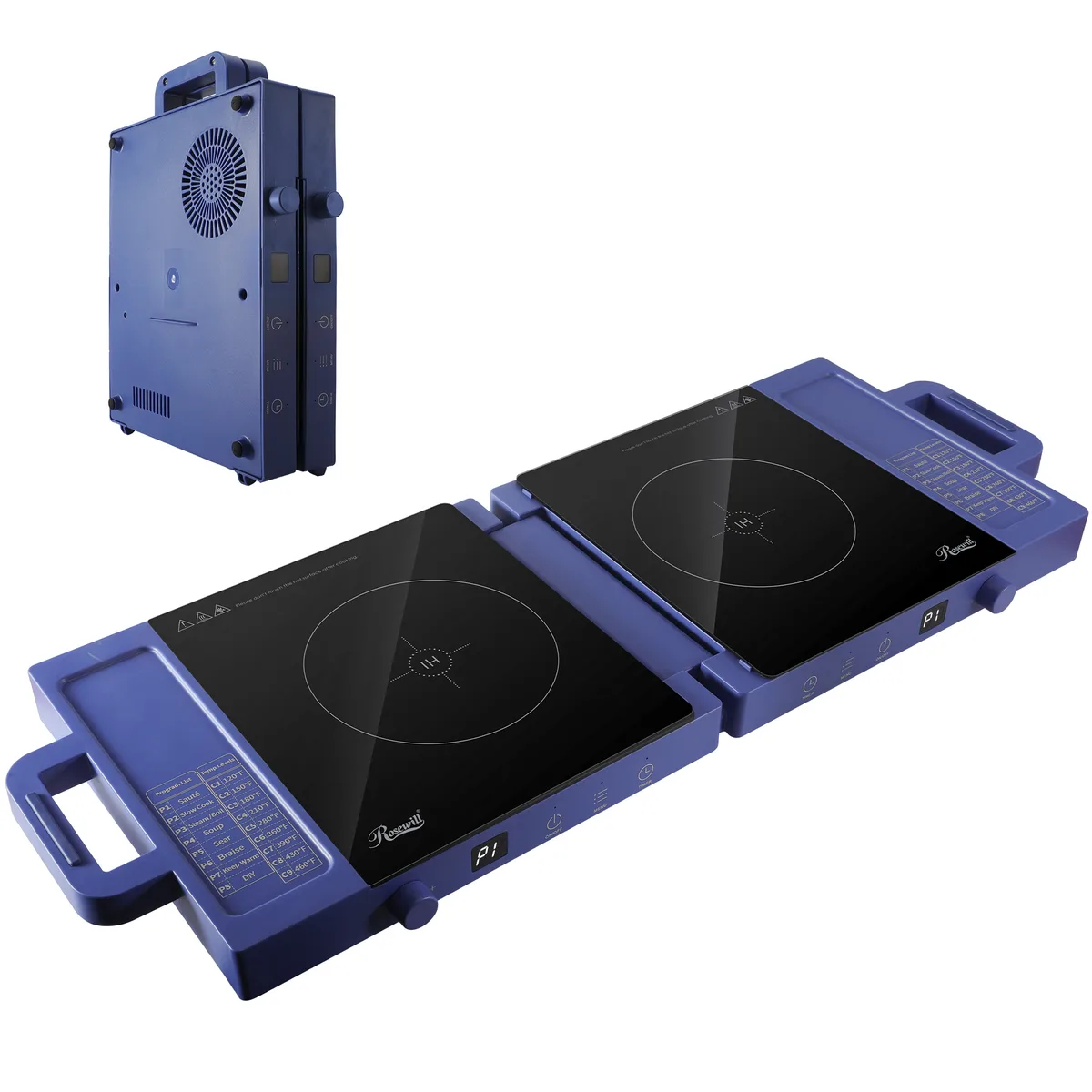 Rosewill Rosewill RHAI-25002BL Foldable Dual Induction Cooker Blue — product photo
