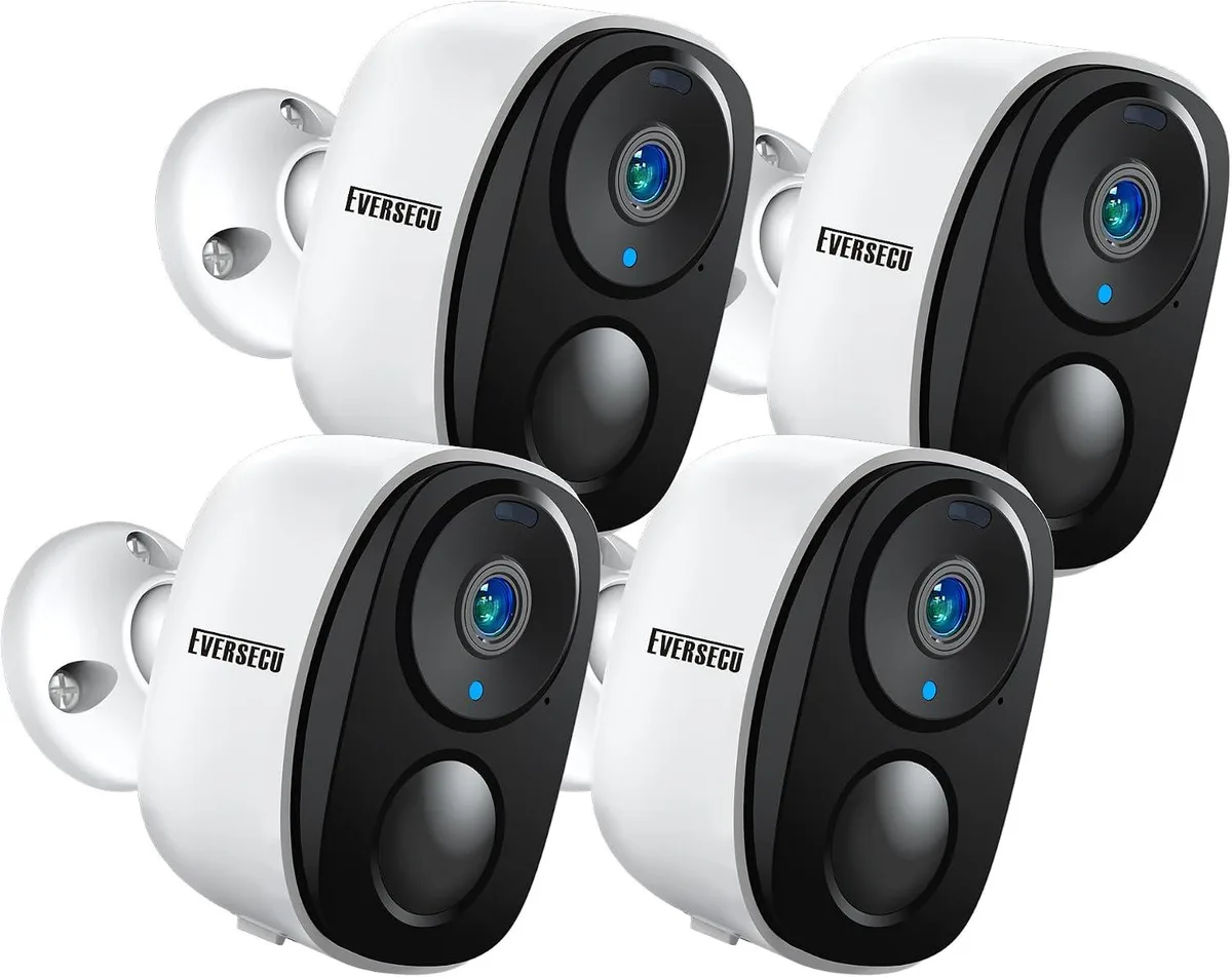 TAURKENAM TAURKENAM 2K 3MP Wireless Surveillance 4 Pack 5000mAh IP65 110° 2.4GHz Bluetooth PIR Spotlight 128GB — product photo
