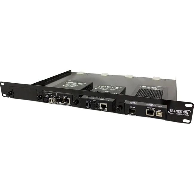 Transition Networks Transition Networks RMS19-SA4-02 4-Slot Media Converter Shelf 1U 19" server rack — product photo