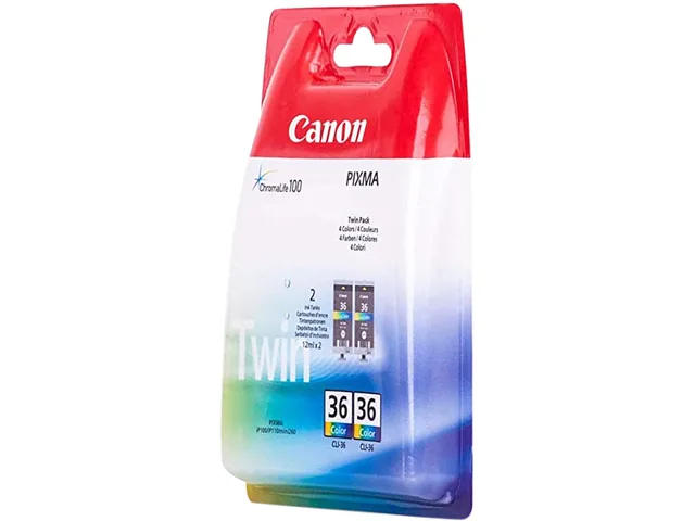 Canon Canon 1511B018 CLI-36 Twinpack Colour Ink Cartridges (Genuine Brands) — product photo