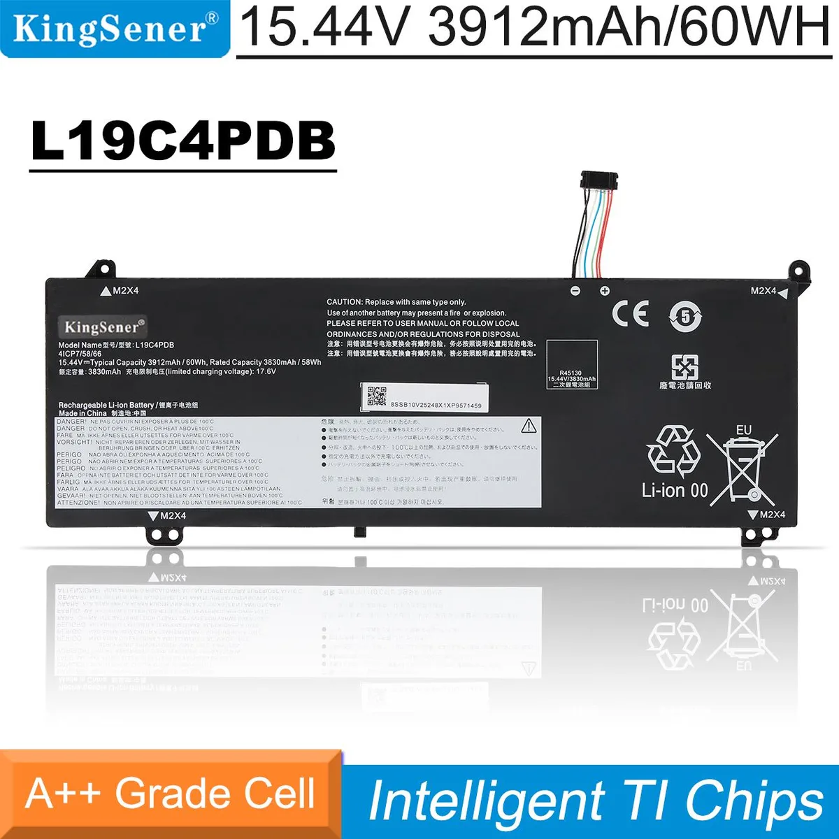 KingSener KingSener L19C4PDB laptop battery 15.44V 3912mAh/60WH for Lenovo ThinkBook 14/15 G2 G3 — product photo