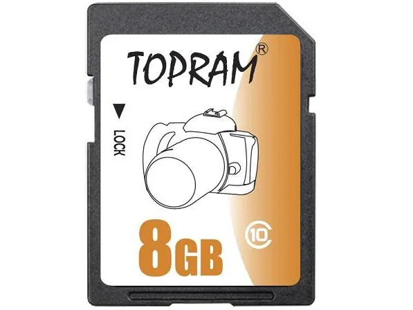 TOPRAM TOPRAM TR8GSDHC10 8GB SDHC Class 10 UHS-1/Class 474 memory card — product photo