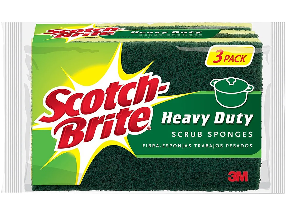 3M 3M HD3CT Scotch-Brite Heavy-Duty Scrub Sponges 24 Pack Yellow — product photo