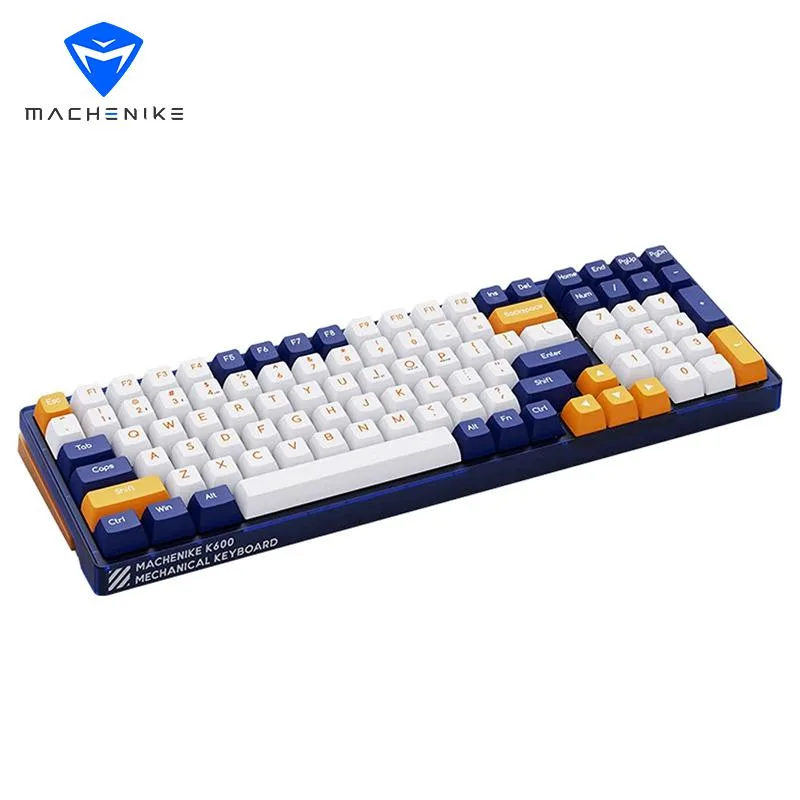 Machenike Machenike K600 gaming keyboard Prussian Blue Red Switch 100 Keys 4000mAh 2.4G Hot-Swappable — product photo