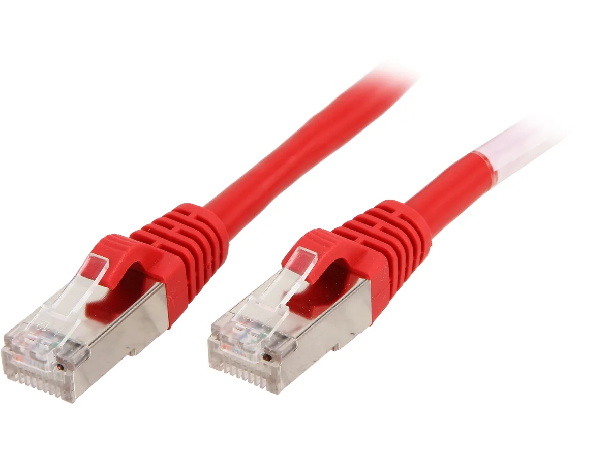 Cables To Go Cables To Go 00855 20 ft Cat6 Snagless Shielded (STP) network ethernet cable Red — product photo