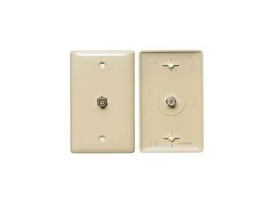 Hubbell Incorporated Hubbell Incorporated NS750I Ivory F-Type Wall Plate Jack — product photo