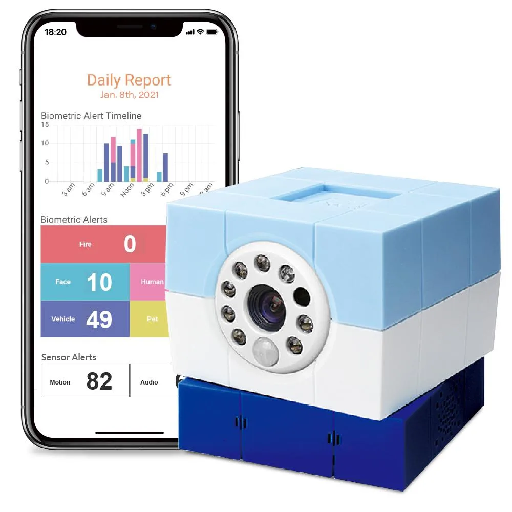 Amaryllo Amaryllo Petite Indoor Network Camera Blue 360° Pan Tilt 30-day Cloud Recording — product photo