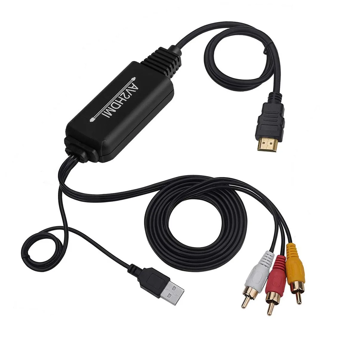 Funcool Funcool RCA to HDMI Converter Cable 1080P 60Hz Black — product photo