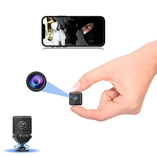 Tiny cube camera, matte finish, magnetic base, 1.2 cm sides, 128 g weight