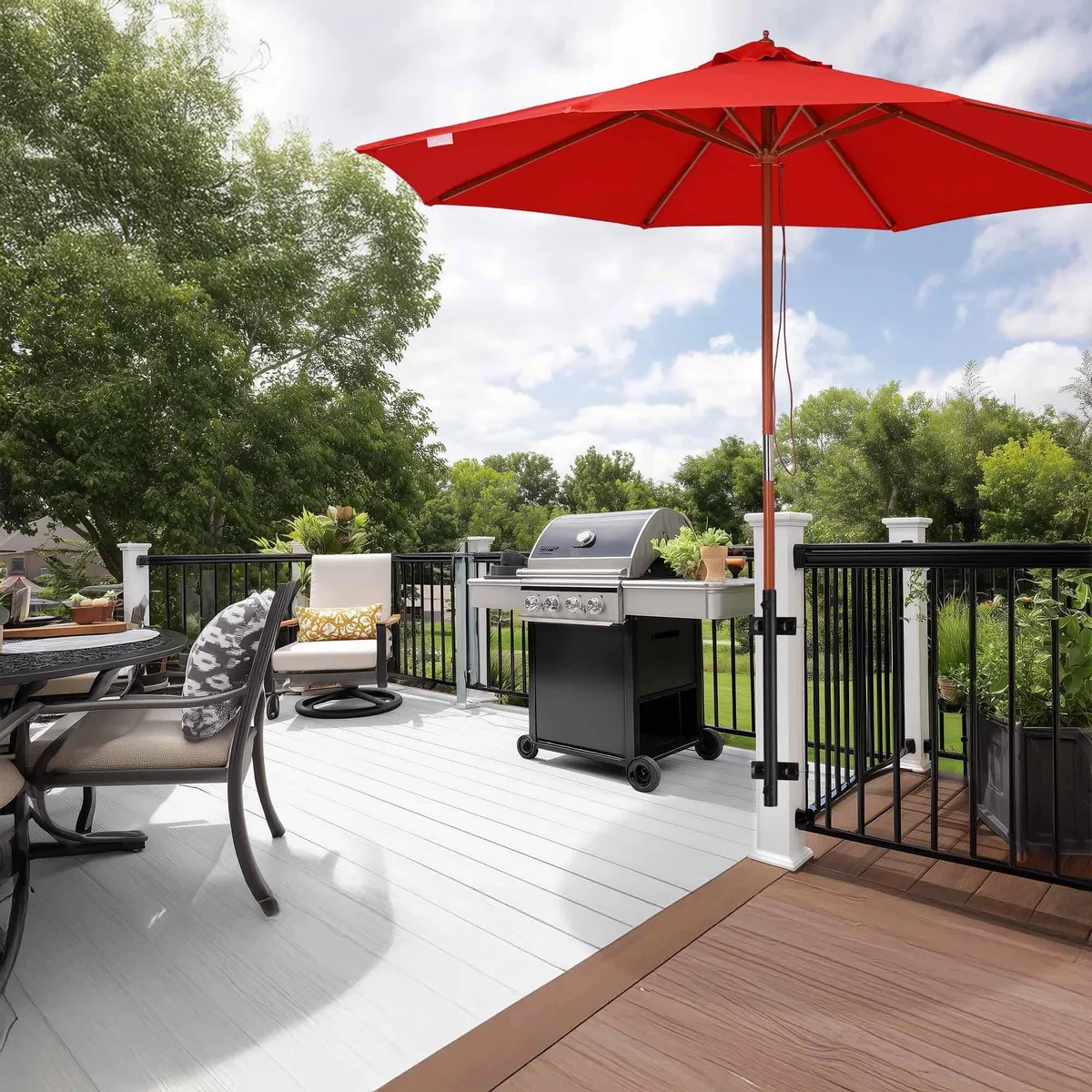 Yescom USA, Inc. Yescom USA, Inc. 07UMBUBB013-9WDRM-02 9ft patio umbrella with no-drill mount — product photo