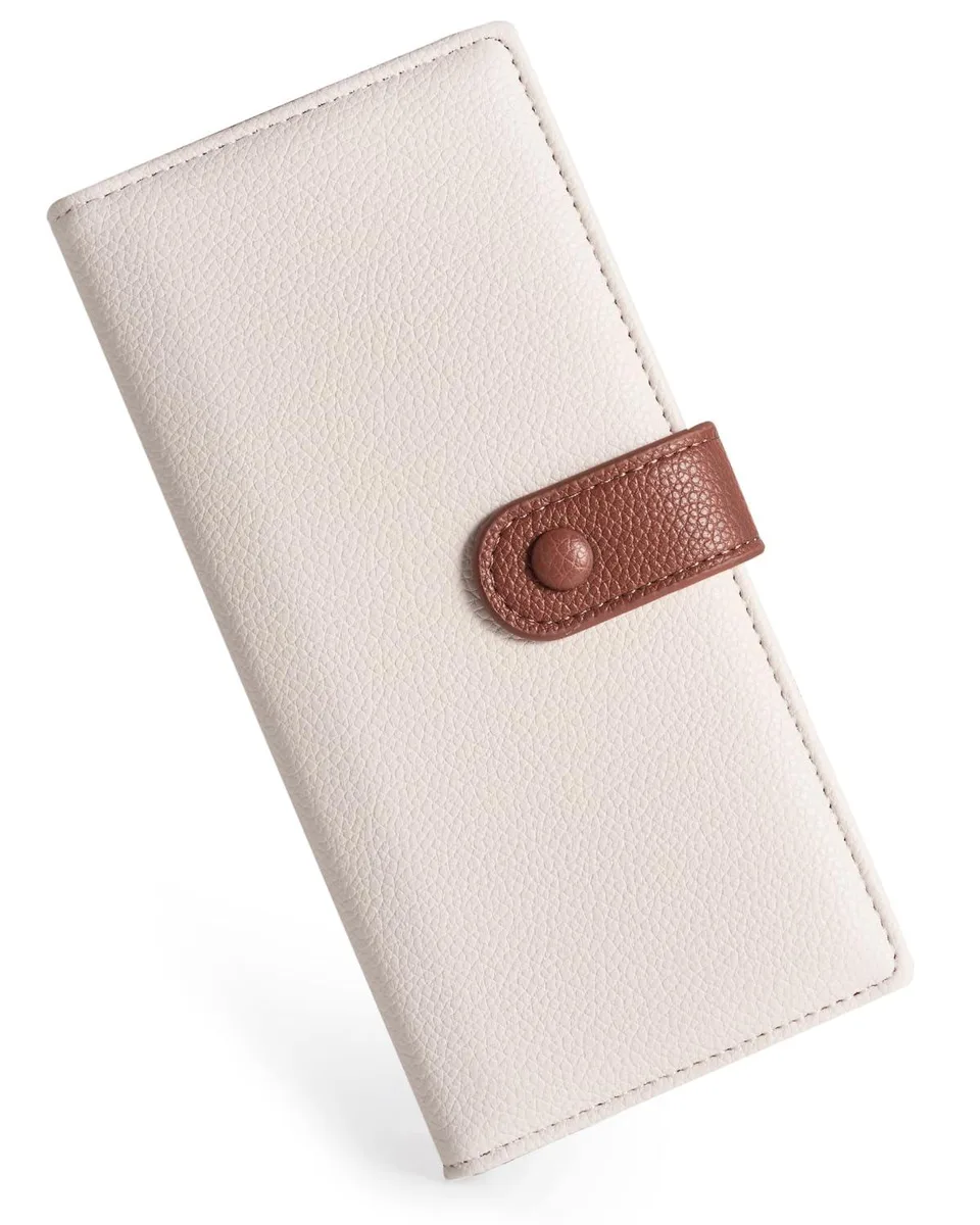 Unilily Ww-001 wallet 12 card slots 3 compartments beige brown — product photo
