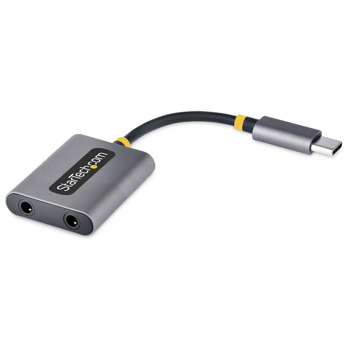 STARTECH STARTECH USBC-AUDIO-SPLITTER USB-C to 2x 3.5mm audio video converter Space Gray — product photo