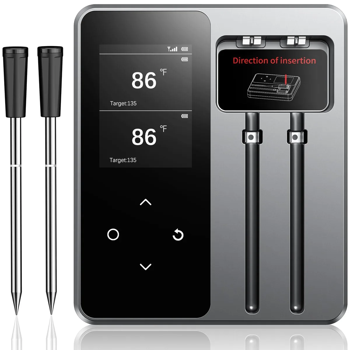  Wireless Meat Thermometer FM2205 Dual Probe 600FT Bluetooth5.4 Black — product photo