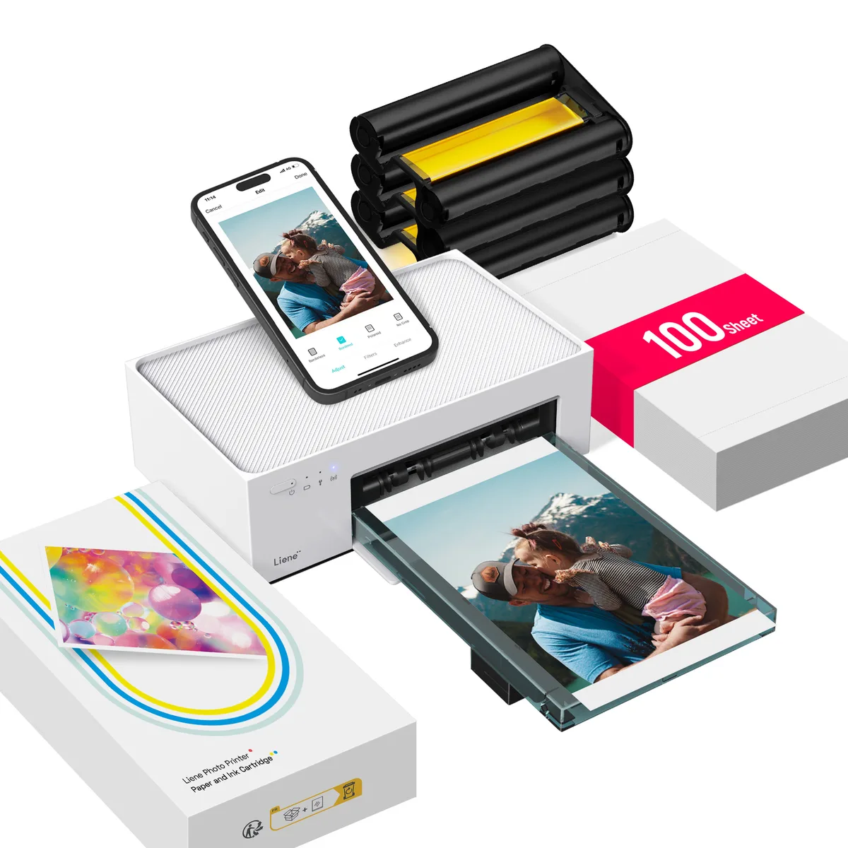 Liene Liene DHP513W#US2 phone grip, 100 sheets, 3 cartridges — product photo