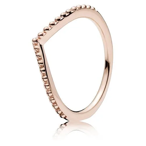 PANDORA PANDORA Beaded Wish Wishbone Rose Ring — product photo