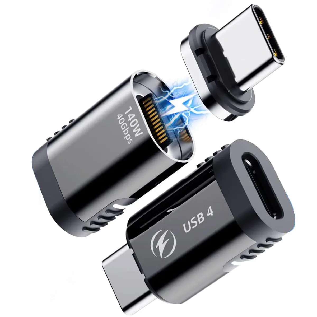 LUOM LUOM LD140W USB4 Magnetic Converter 2-Pack 140W 40Gbps 8K 60Hz — product photo