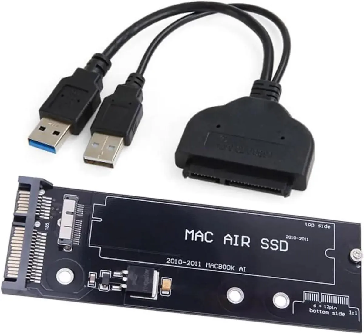 SMUGDESK SMUGDESK USB3.0 to SATA 22Pin &amp; 12+6Pin SSD Adapter Cable for MacBook Air A1369 A1370 — product photo