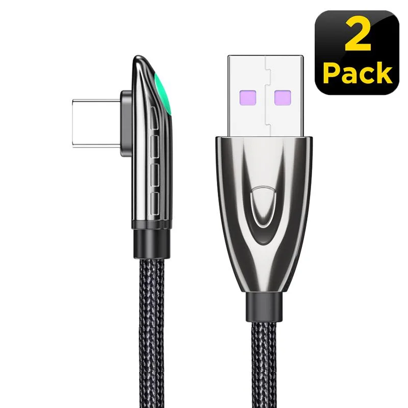 LUOM LUOM Essager FXL66W USB-C Cable 66W 6A 90° 3.3ft 2-pack — product photo