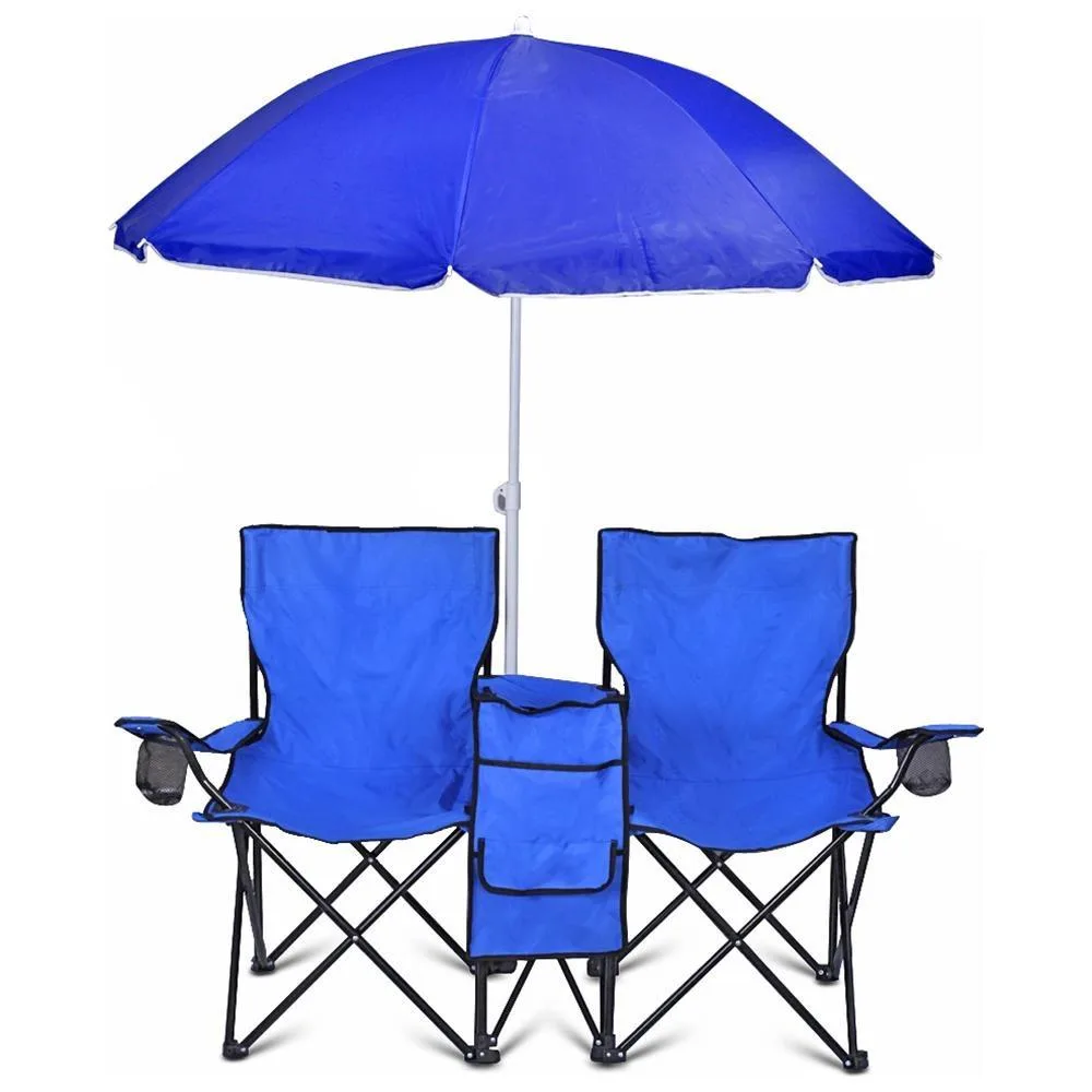 Vandue Corporation Vandue Corporation GoTEAM! Double Folding Chair Blue 2-Person 13 lb 600D — product photo