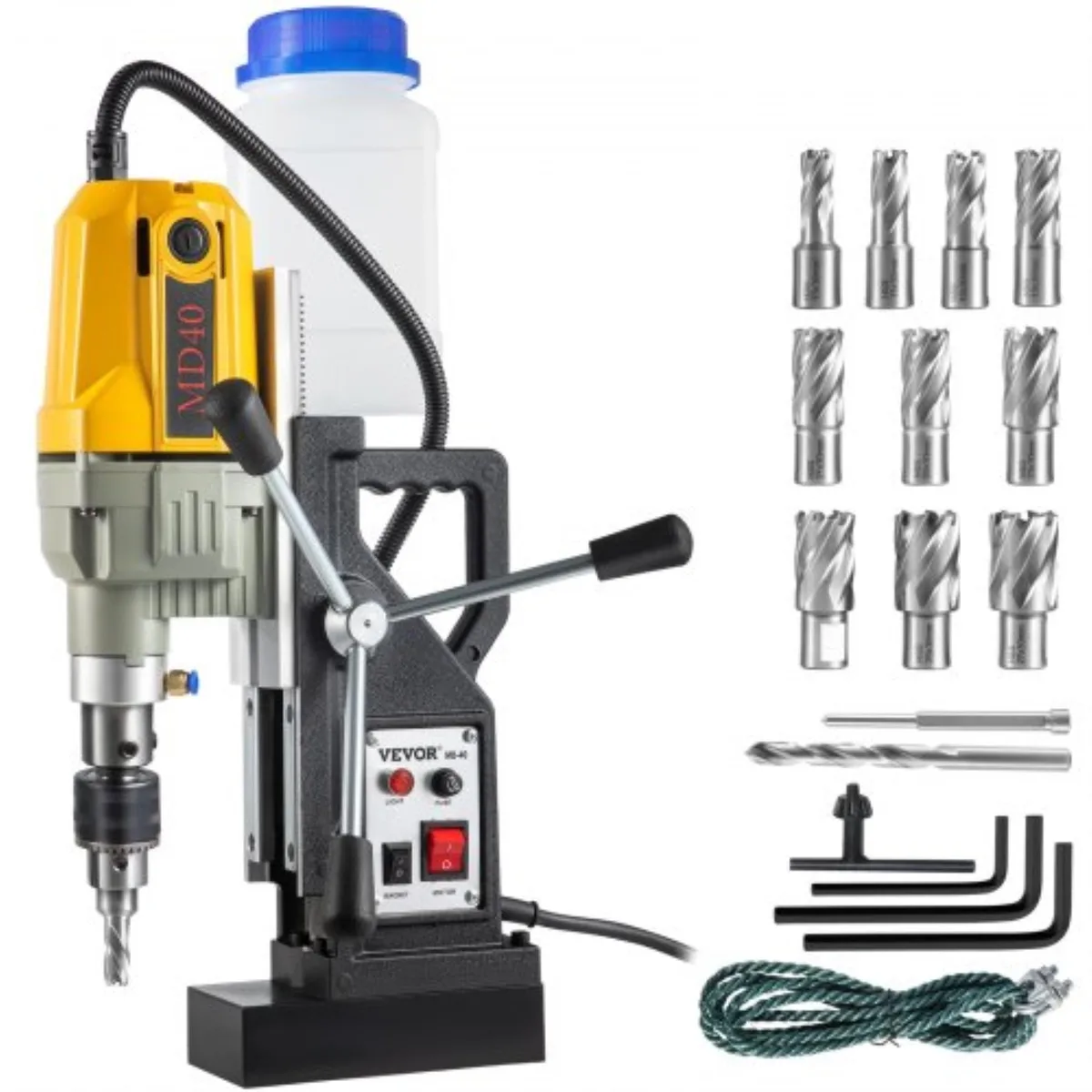 VEVOR VEVOR VV-MD-US12 Magnetic Drill 1100W 1.57" 12000N 580 RPM 12 Bits — product photo