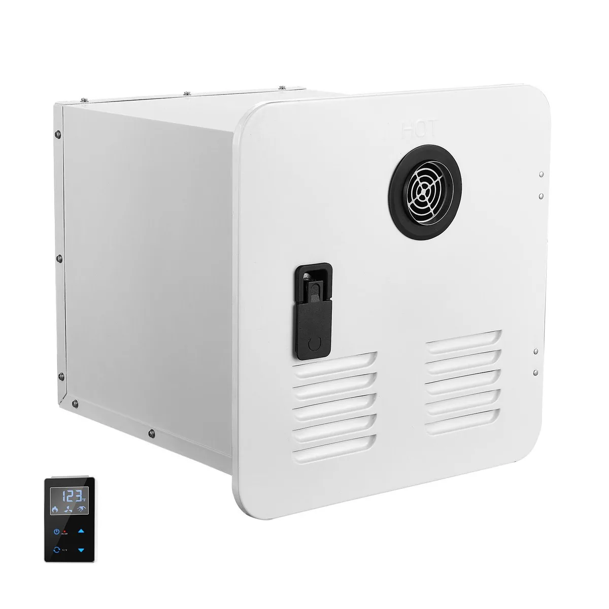 VEVOR VEVOR RV Tankless Water Heater 42000 BTU White Door 15x15 Remote — product photo