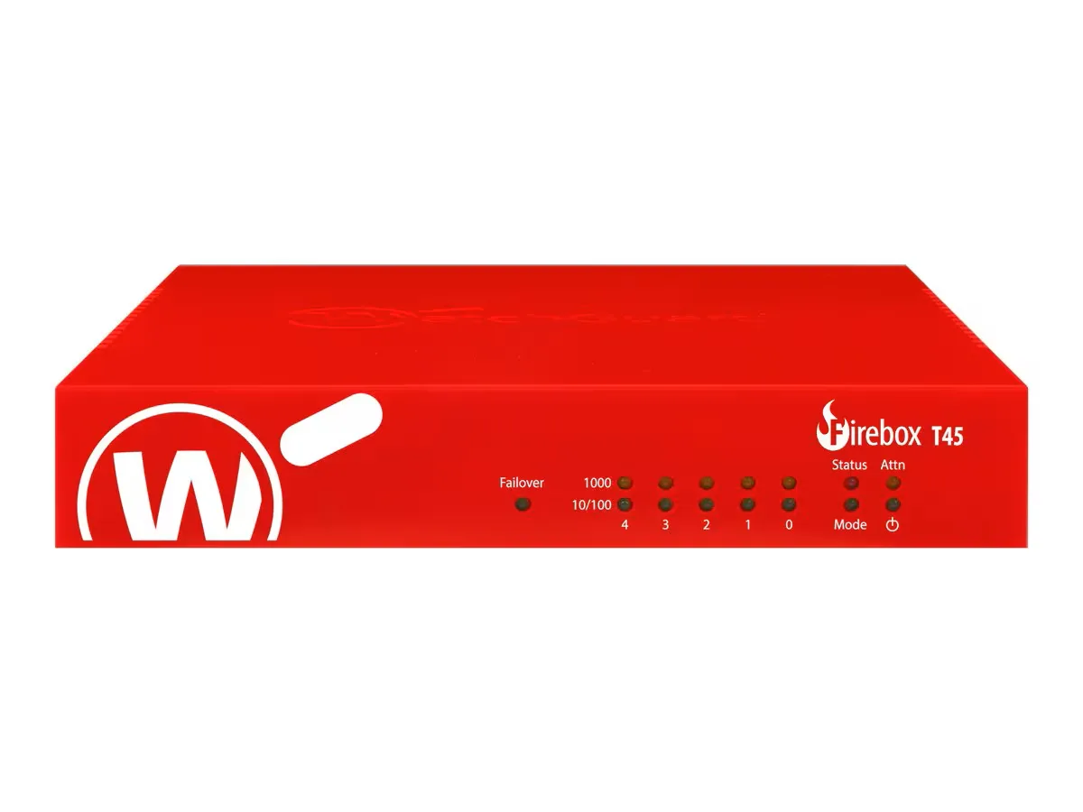 WatchGuard WatchGuard Firebox T45-PoE firewall appliance 5 Port 3.94 Gbit/s WGT47035-US — product photo
