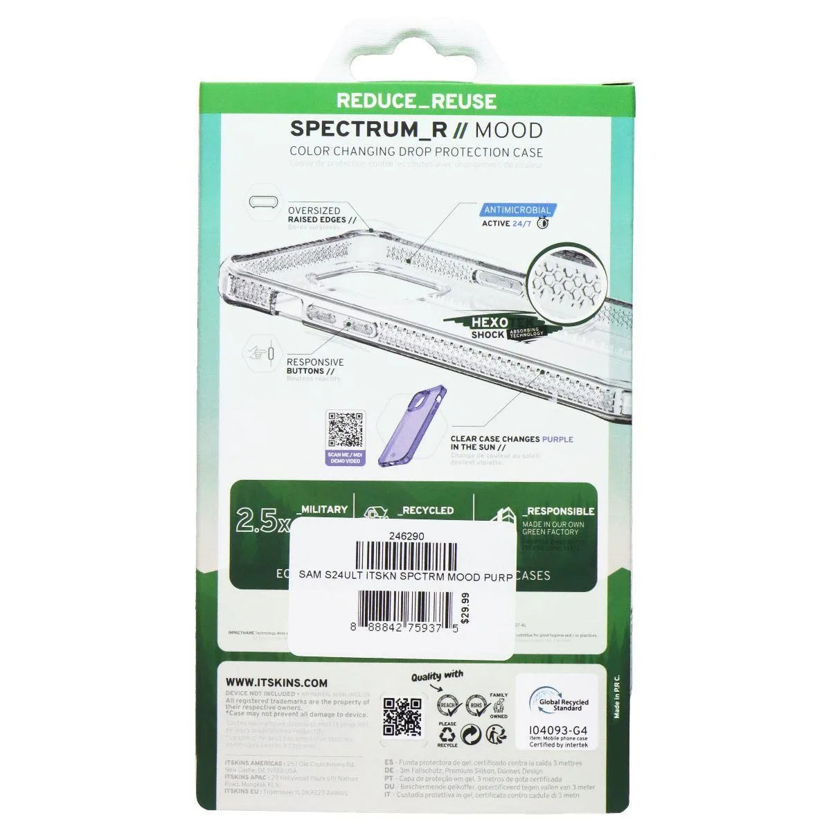 ITSKINS ITSKINS Spectrum_R Mood Case Samsung Galaxy S24 Ultra Clear Purple — product photo