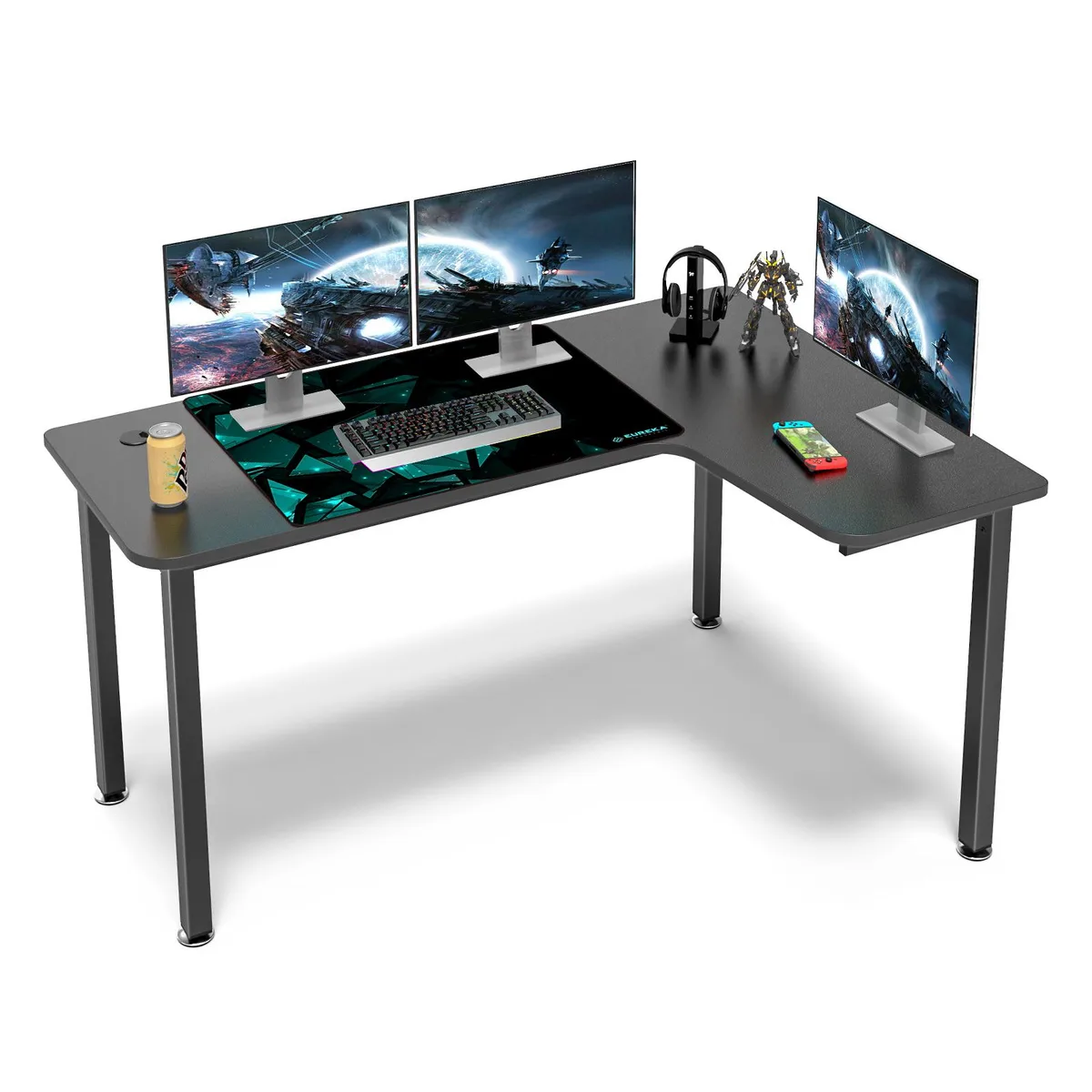 Eureka Ergonomic Eureka Ergonomic L-Shaped Desk 60 inch Black — product photo