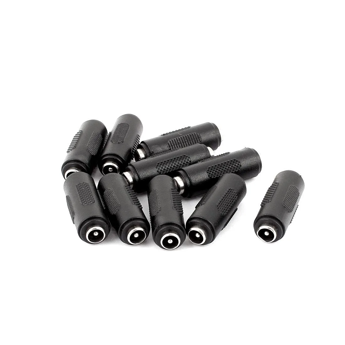 Unique-Bargains Unique-Bargains 10Pcs DC Power Female-Female Adapter 2.1x5.5mm Black — product photo