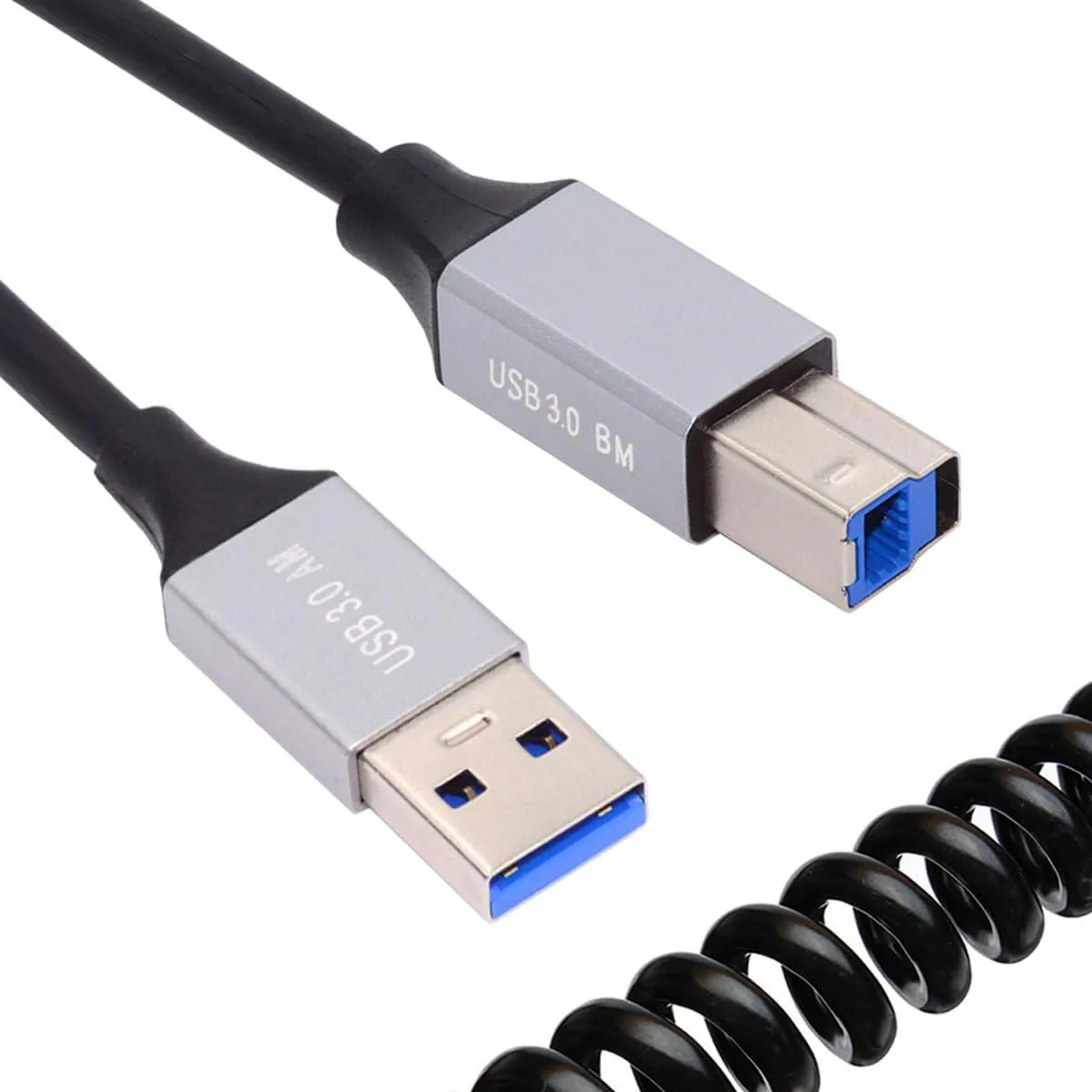 Fervit Fervit USB 3.0 Type-A to Type-B Coiled Cable 100cm — product photo