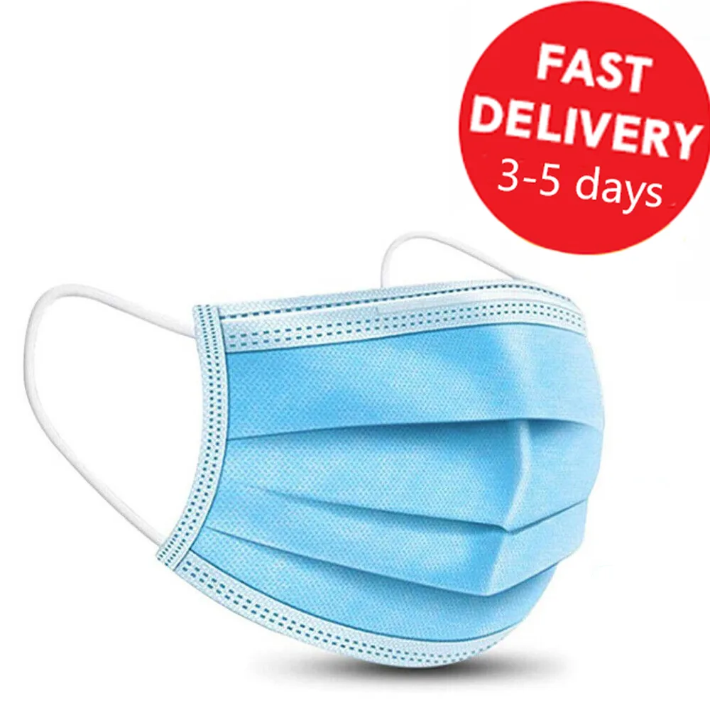 AMOI AMOI 2500 Disposable Face Masks 3-Layer Blue 17.5x9.5cm — product photo
