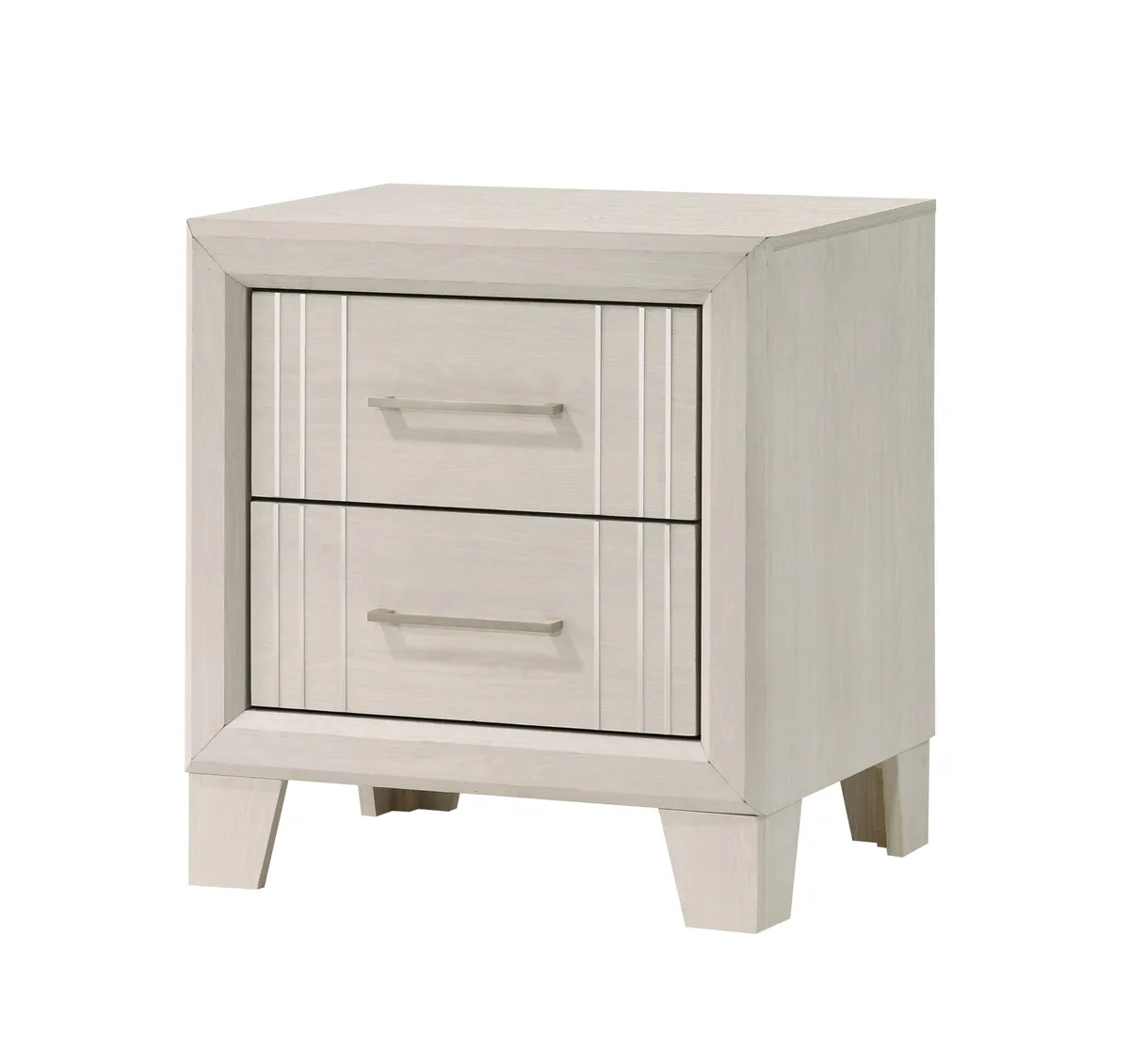 tuphen tuphen Contemporary Two-Drawer Nightstand Beige 21.7" x 16.6" x 23.3 — product photo