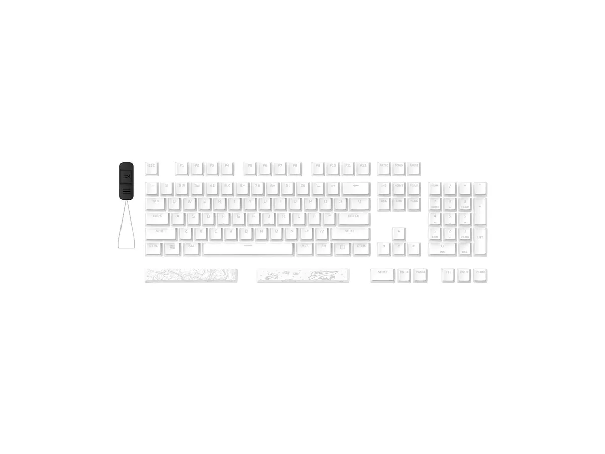 HyperX HyperX Pudding Keycaps 2 Full Key Set PBT White US Layout keyboard accessory — product photo