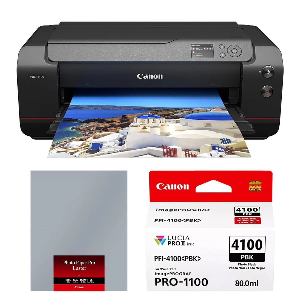 Canon Canon imagePROGRAF PRO-1100 17" Inkjet Printer Bundle with 17x22" Paper and PFI-4100 Ink Tank — product photo